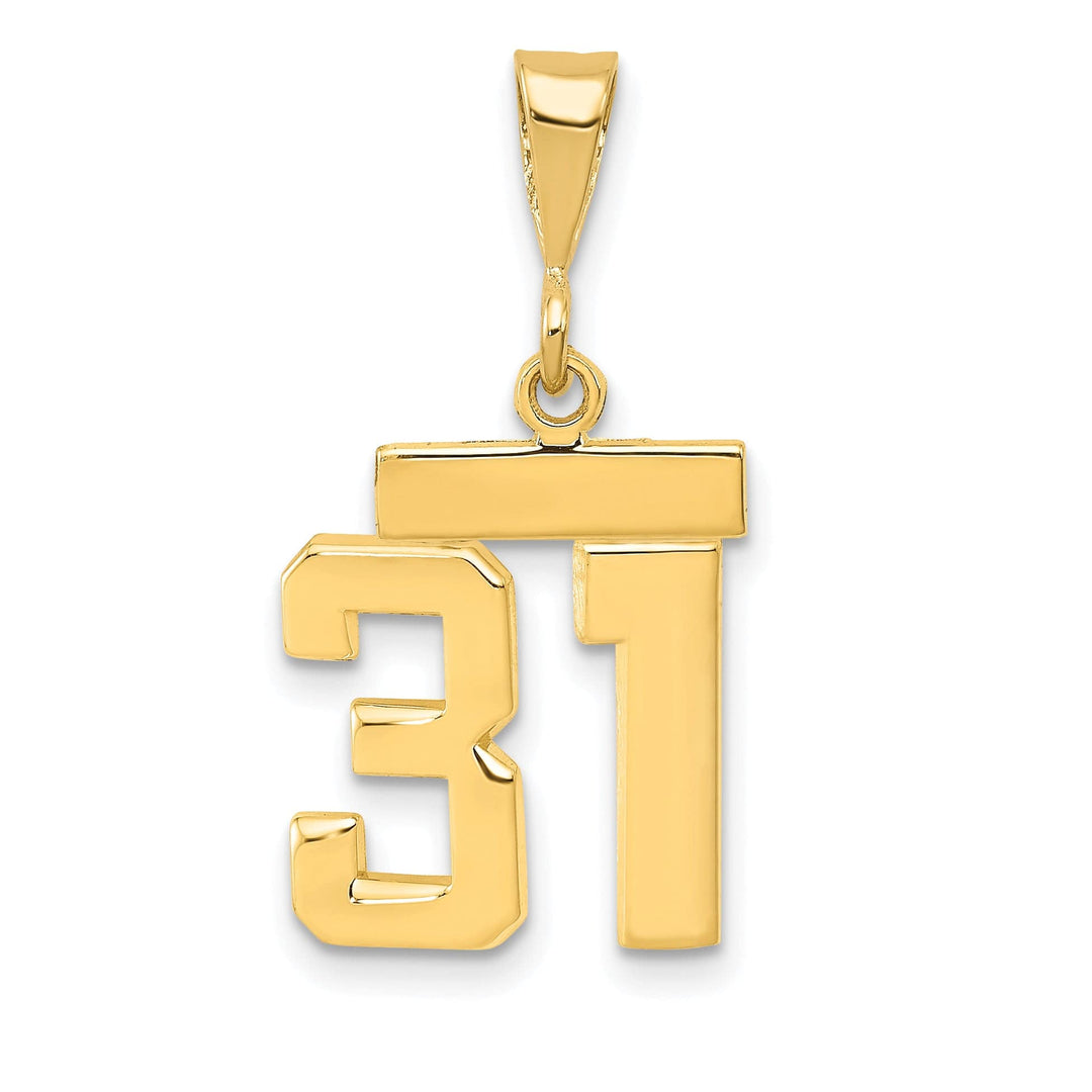 Lovely Rita's Pendants & Charms 14k yellow gold small polished number 31 charm