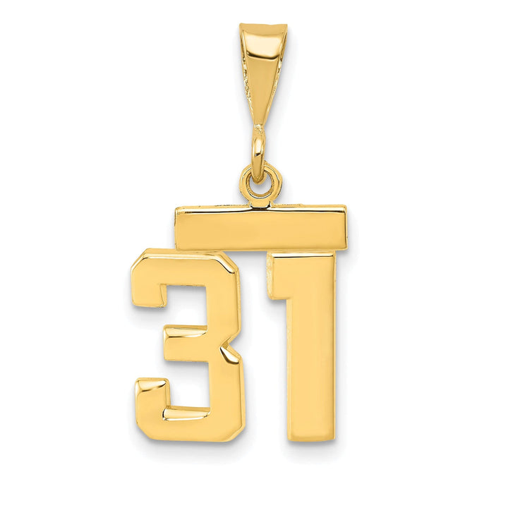 Lovely Rita's Pendants & Charms 14k yellow gold small polished number 31 charm