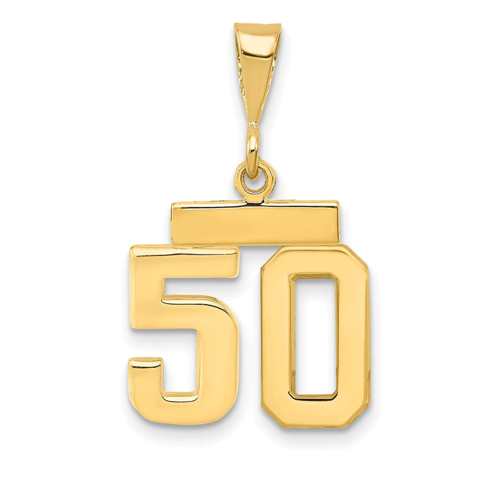 Lovely Rita's Pendants & Charms 14k yellow gold small polished number 50 charm