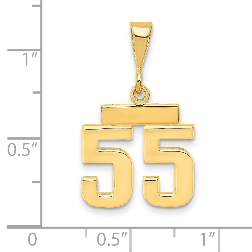 Lovely Rita's Pendants & Charms 14k yellow gold small polished number 55 charm