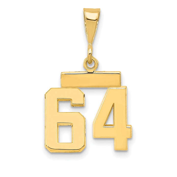 Lovely Rita's Pendants & Charms 14k yellow gold small polished number 64 charm