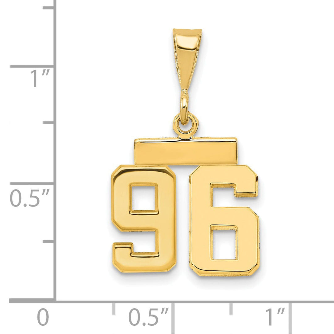 Lovely Rita's Pendants & Charms 14k yellow gold small polished number 96 charm