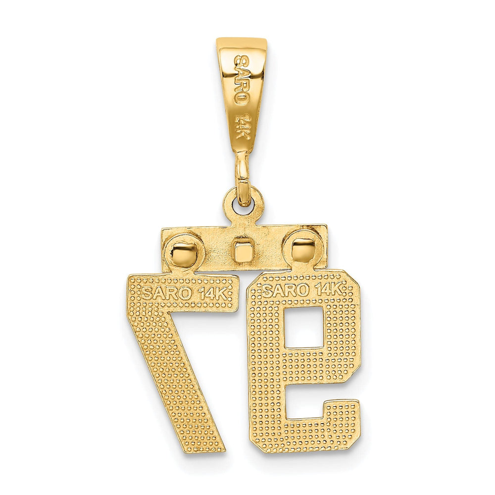 Lovely Rita's Pendants & Charms 14k yellow gold small polished number 97 charm