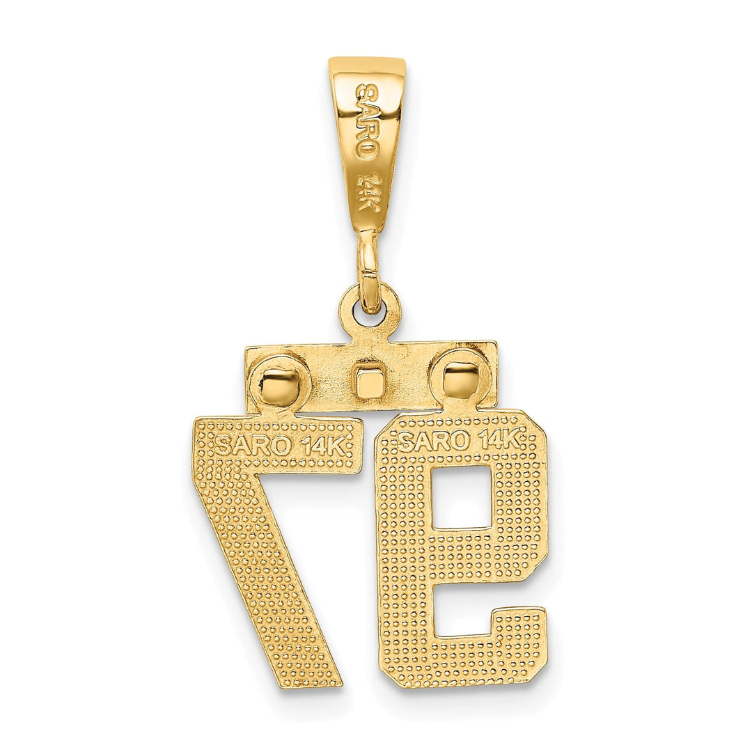 Lovely Rita's Pendants & Charms 14k yellow gold small polished number 97 charm