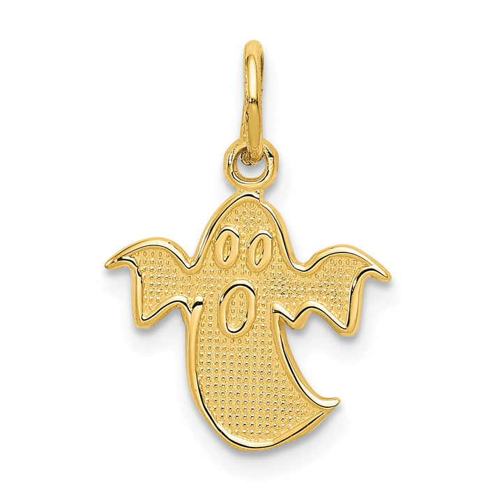 Lovely Rita's Pendants & Charms 14k Yellow Gold Textured Finish Ghost Charm Pendant