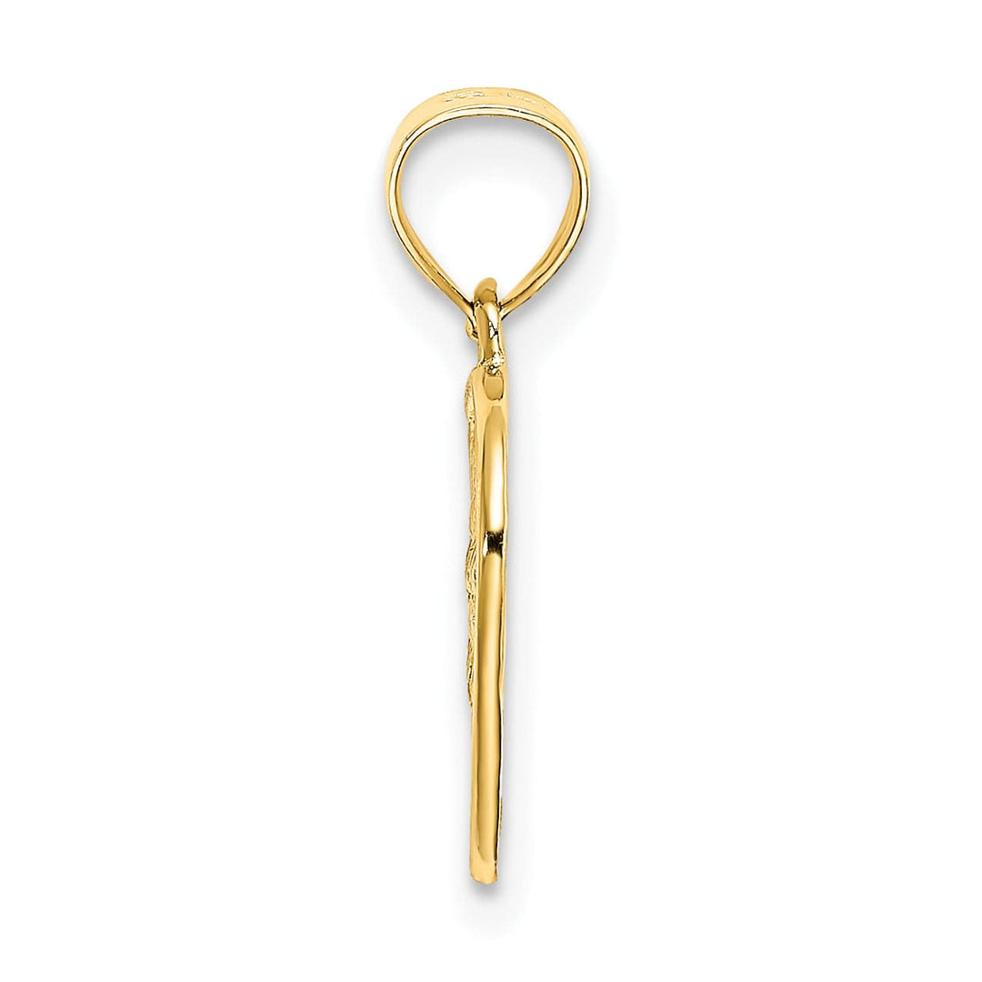 Lovely Rita's Pendants & Charms 14k Yellow Gold Textured Woven Filigree Heart Design Pendant