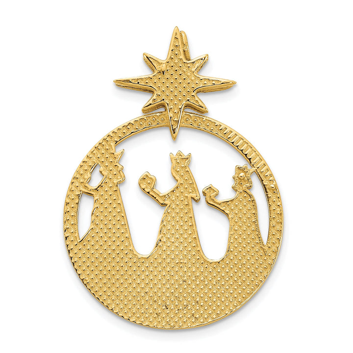 Lovely Rita's Pendants & Charms 14k Yellow Gold Three Wise Men North Star Chain Slide Pendant