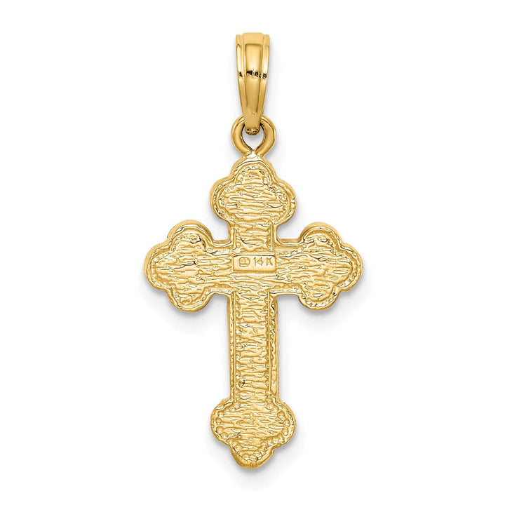Lovely Rita's Pendants & Charms 14k Yellow Gold Timeless Budded Cross Pendant