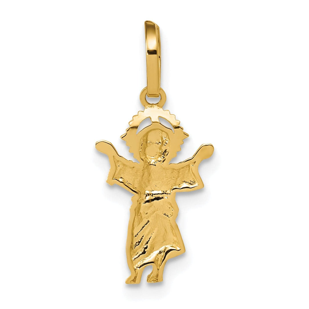 Lovely Rita's Pendants & Charms 14K Yellow Gold Timeless Polished Diamond-Cut Infant Jesus Pendant