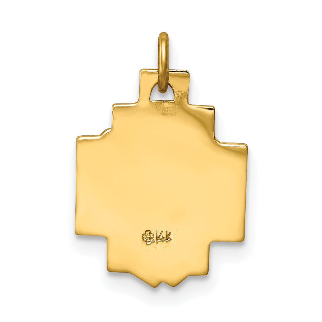 Lovely Rita's Pendants & Charms 14K Yellow Gold Timeless Polished Small Jesus Cross Medal