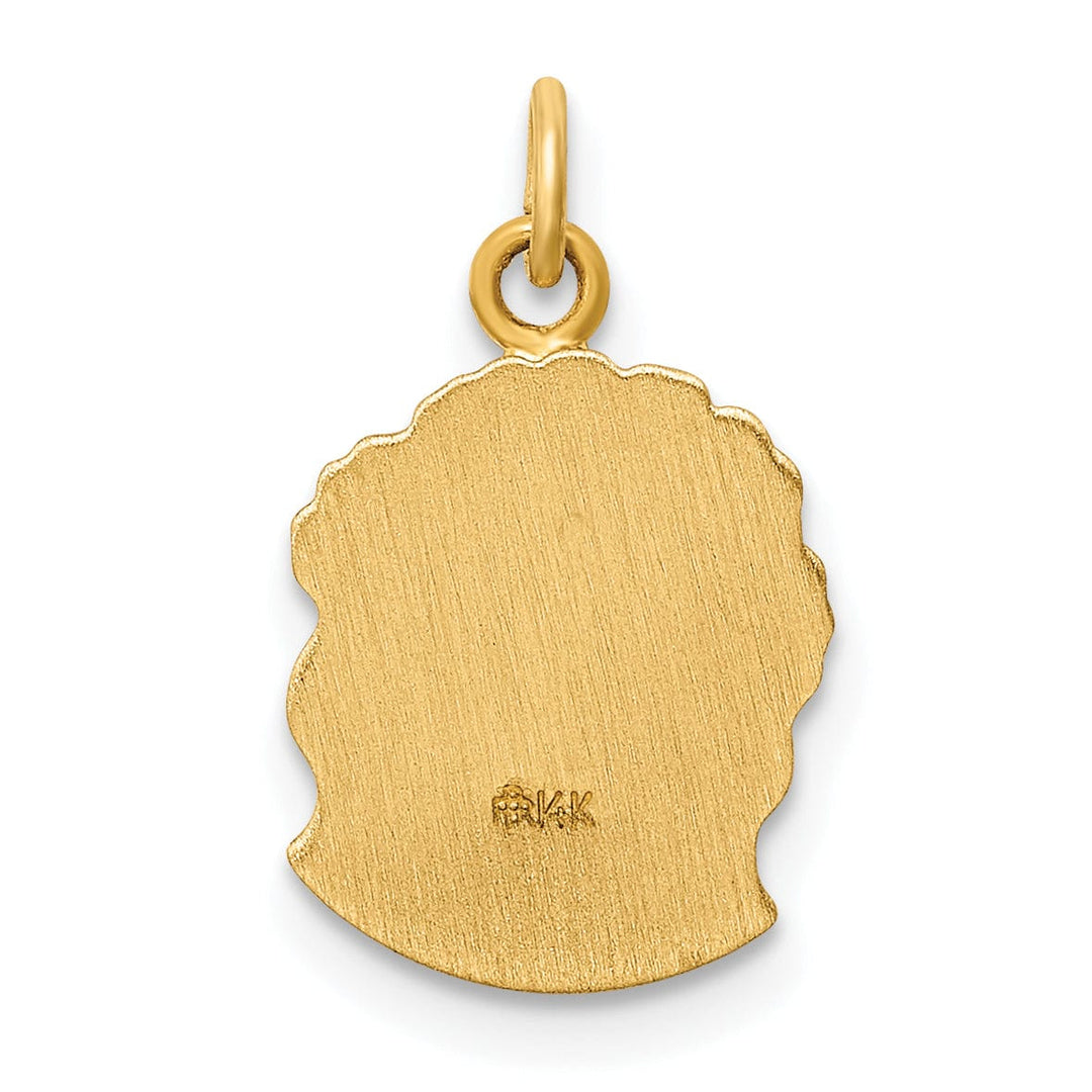 Lovely Rita's Pendants & Charms 14K Yellow Gold Timeless Polished Small Jesus Medal