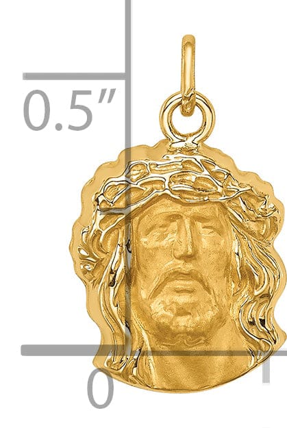Lovely Rita's Pendants & Charms 14K Yellow Gold Timeless Polished Small Jesus Medal