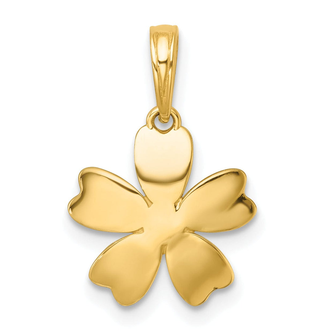 Lovely Rita's Pendants & Charms 14k Yellow, White Gold Blooming Flower Charm Pendant