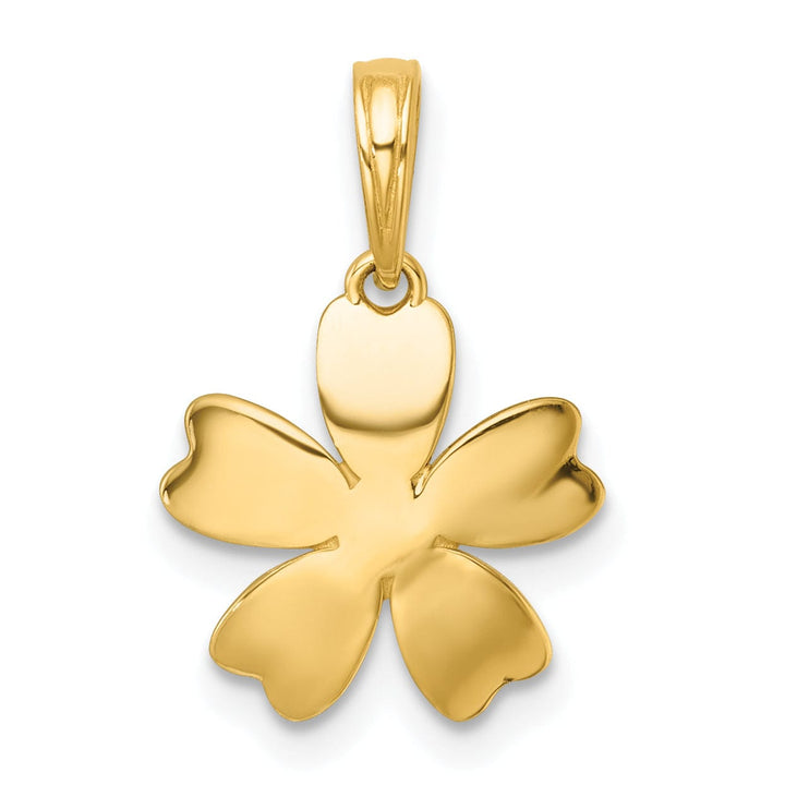 Lovely Rita's Pendants & Charms 14k Yellow, White Gold Blooming Flower Charm Pendant
