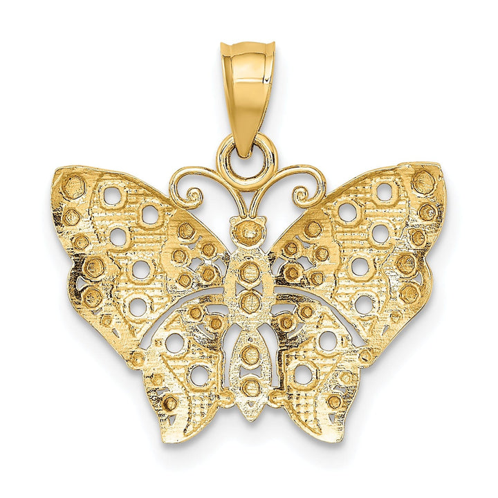 Lovely Rita's Pendants & Charms 14k Yellow, White Gold Cut Out Wings Design Butterfly Pendant