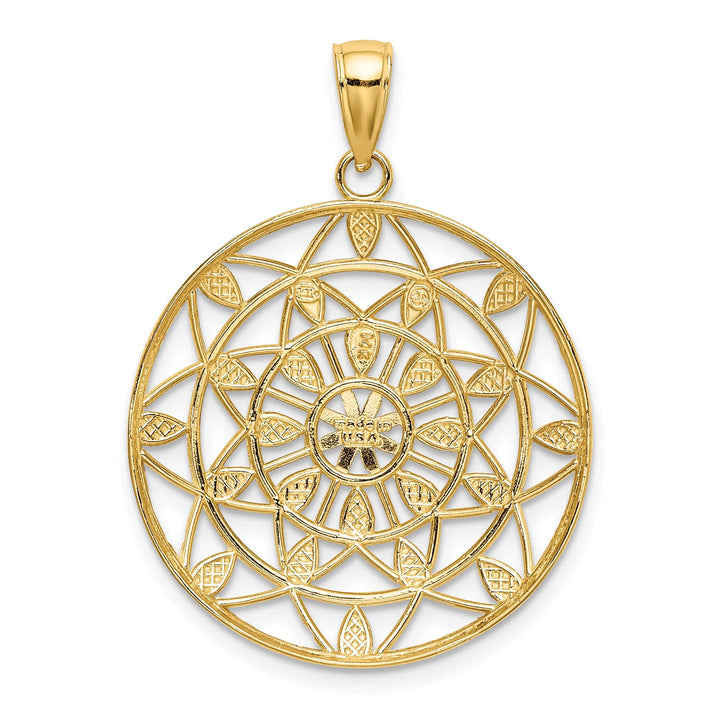 Lovely Rita's Pendants & Charms 14K Yellow, White Gold D.C Filigree Medallion Pendant