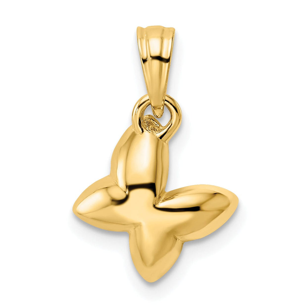 Lovely Rita's Pendants & Charms 14k Yellow, White Gold Half D.C Design Butterfly Pendant