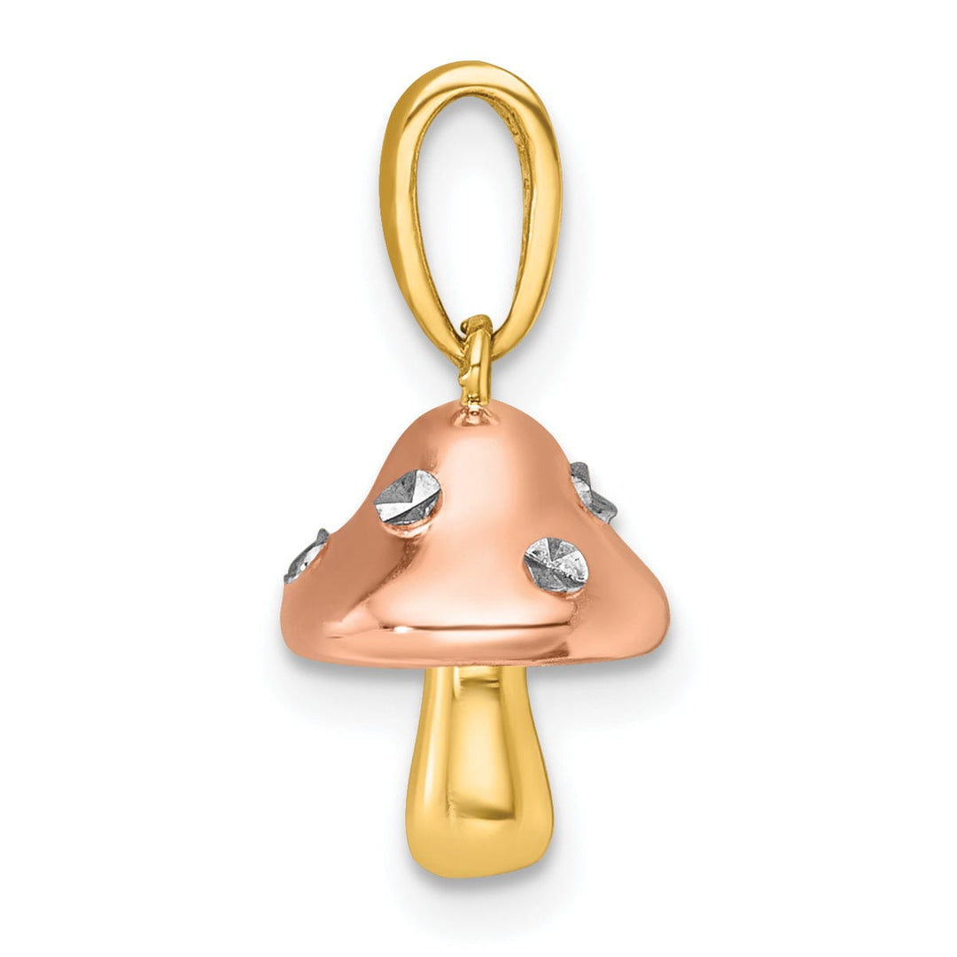 Lovely Rita's Pendants & Charms 14k Yellow, White, Rose Gold 3-D Mushroom Charm Pendant