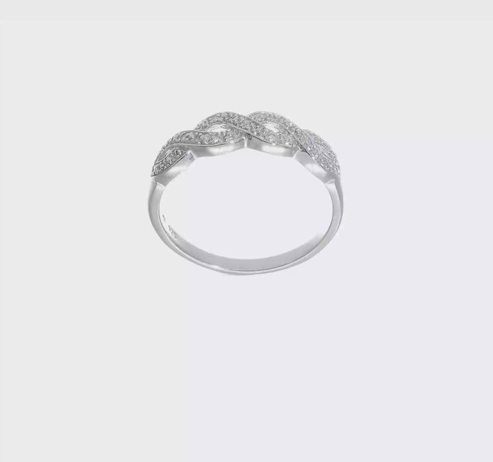 Sterling Silver Round 7-Stone Diamond Ring, video