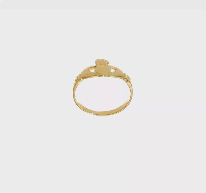 14k Yellow Gold Claddagh Ring, view 8 of 8
