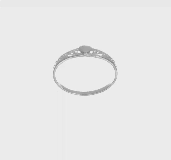 Sterling Silver 2 mm 1.35 g Heart Ring, view 7 of 7