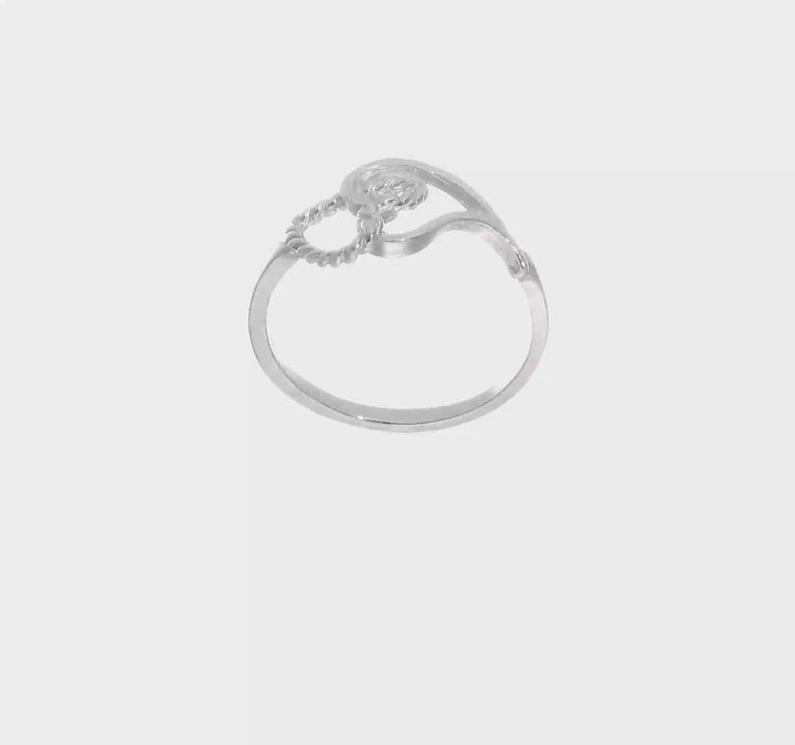Sterling Silver 2 mm 1.23 g Heart Ring, view 7 of 7