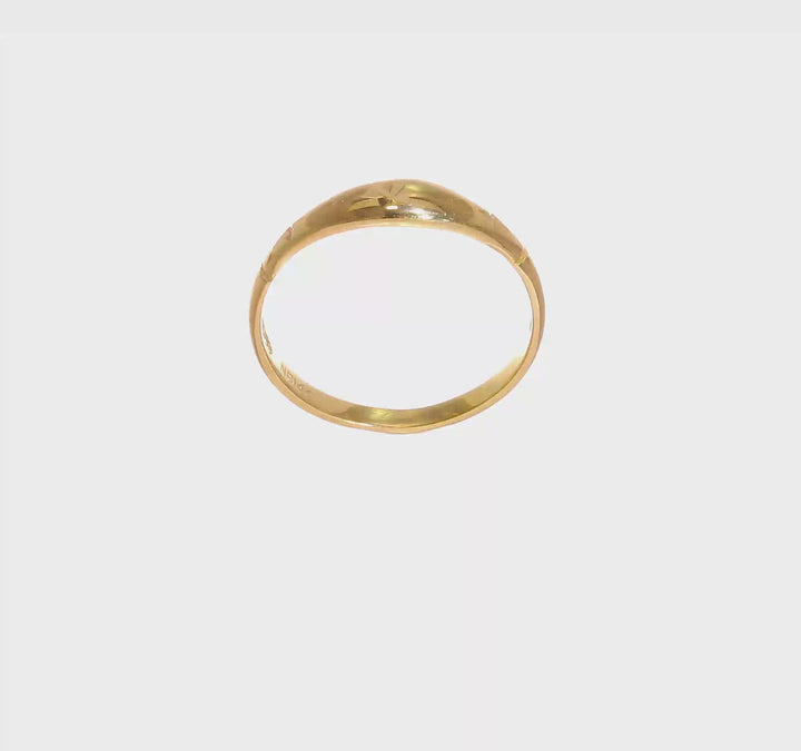 14k Yellow Gold D.C. Domed Band Ring, view 7 of 7