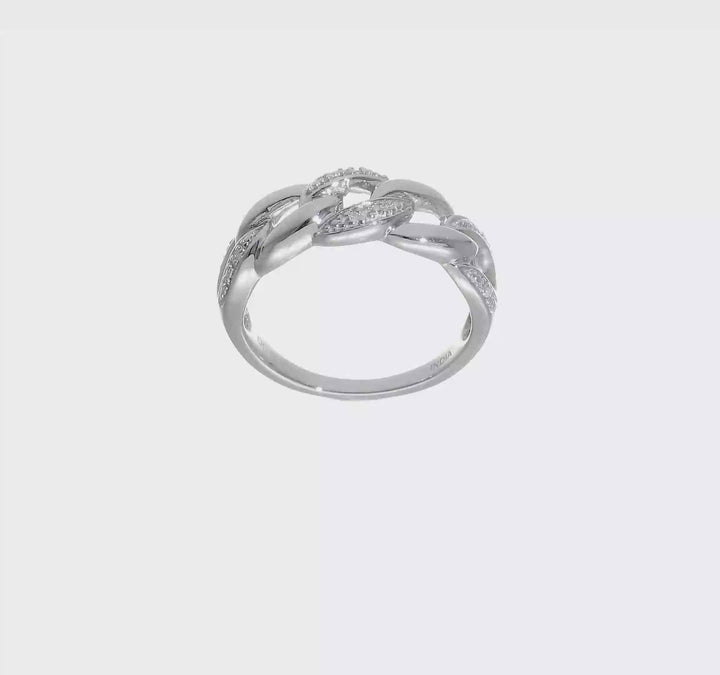 Sterling Silver Round 6-Stone Diamond Ring, video