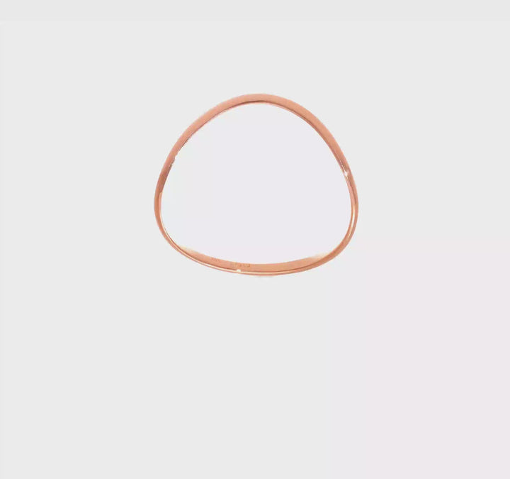 14k Rose Gold Polished Wave Fashion Thumb Ring, view 8 of 8