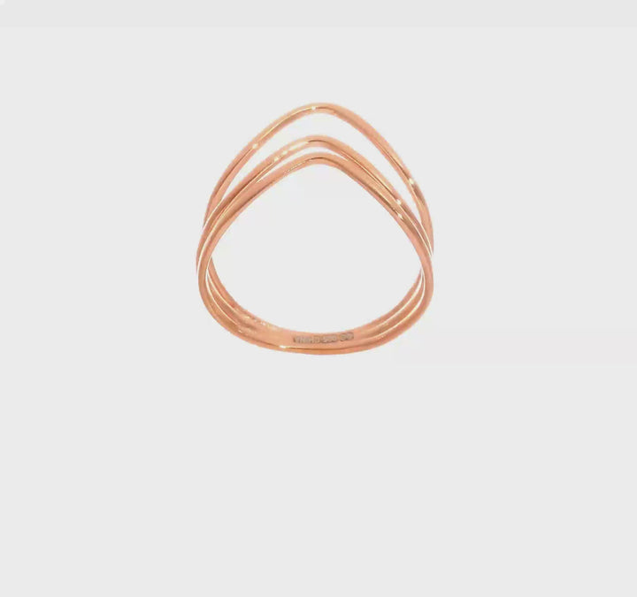 Sterling Silver Tone 3-band Ring, view 6 of 6