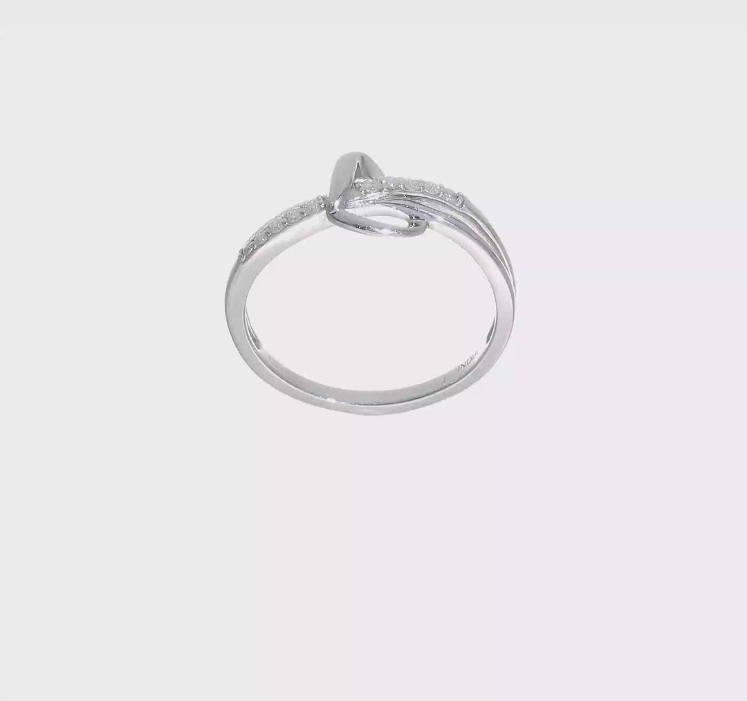 Sterling Silver 2 mm 7 mm Top 1.49 g Diamond Heart Ring, view 7 of 7