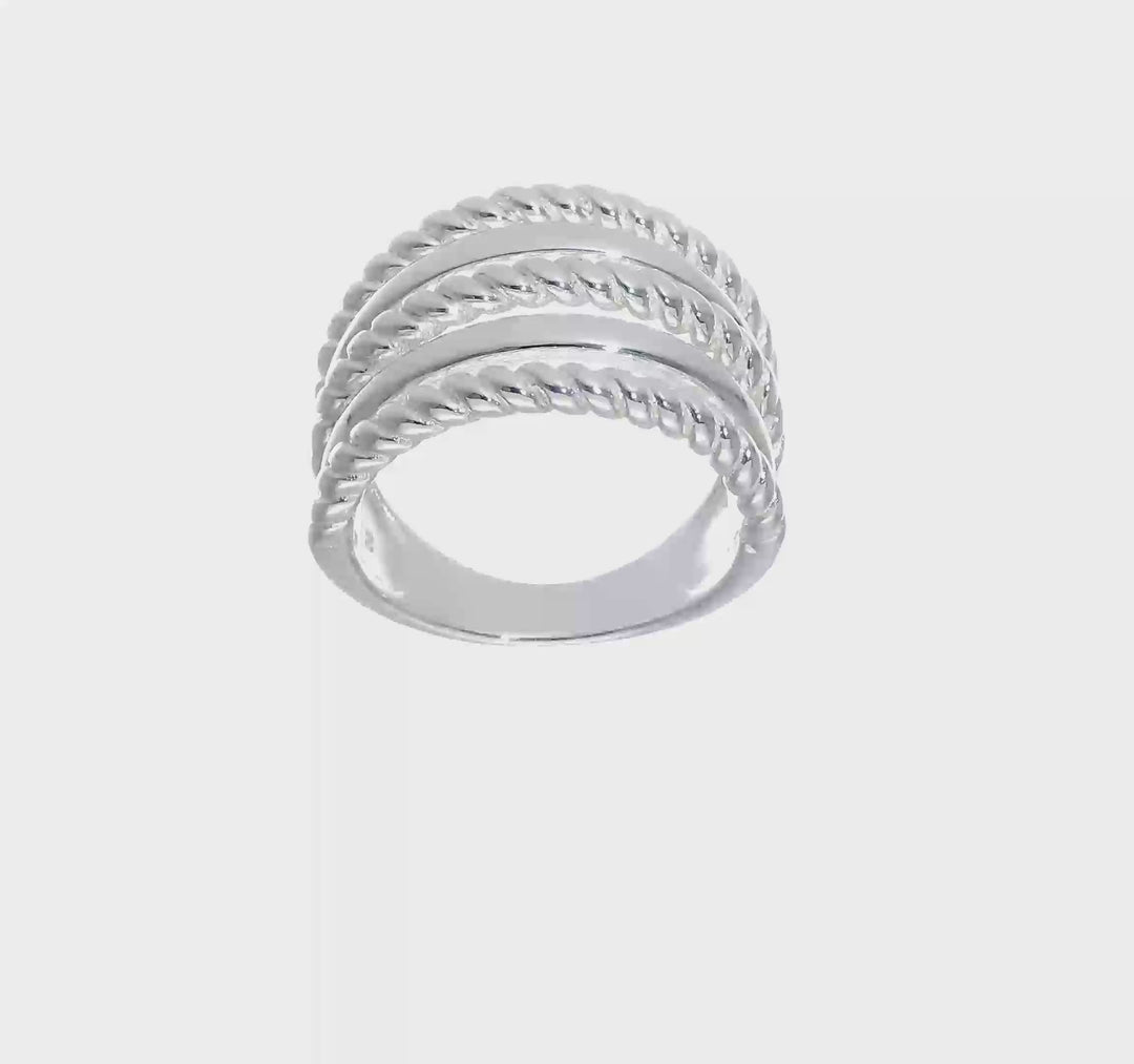 Sterling Silver Polished Fancy Ring, view 7 of 7
