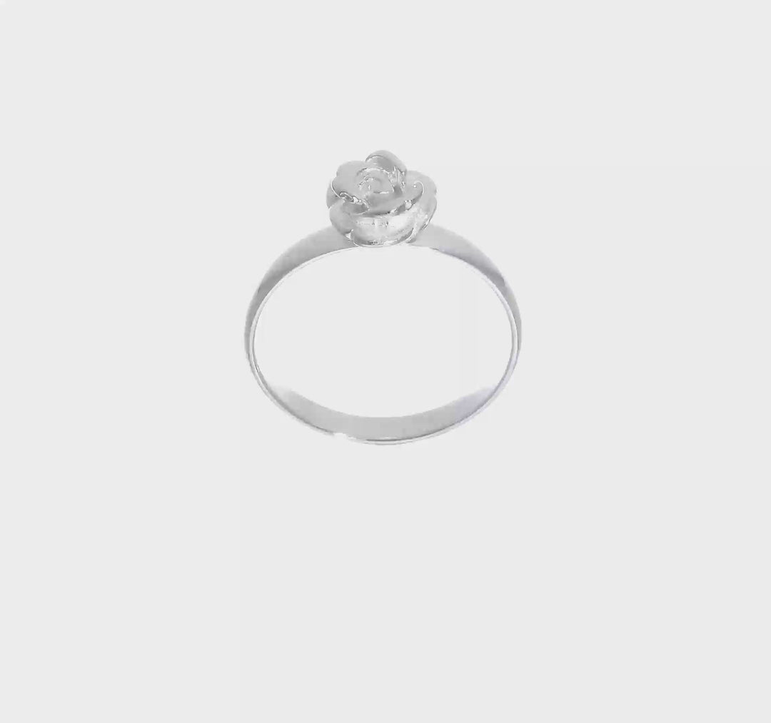 Sterling Silver 8 mm Rose Ring, view 7 of 7