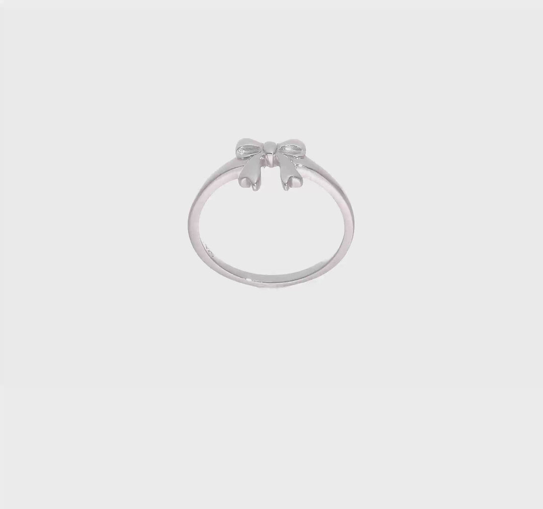 Sterling Silver Polished Bow Ring, view 8 of 8