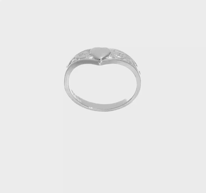 Sterling Silver 6 mm Heart Ring, view 7 of 7