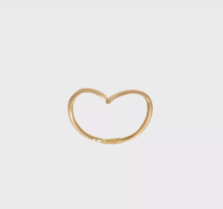 14k Yellow Gold Polished Chevron Shaped Ring, view 6 of 6