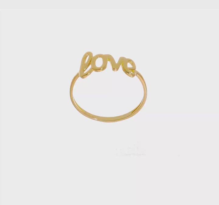 14k Yellow Gold Polished Love Ring, view 8 of 8