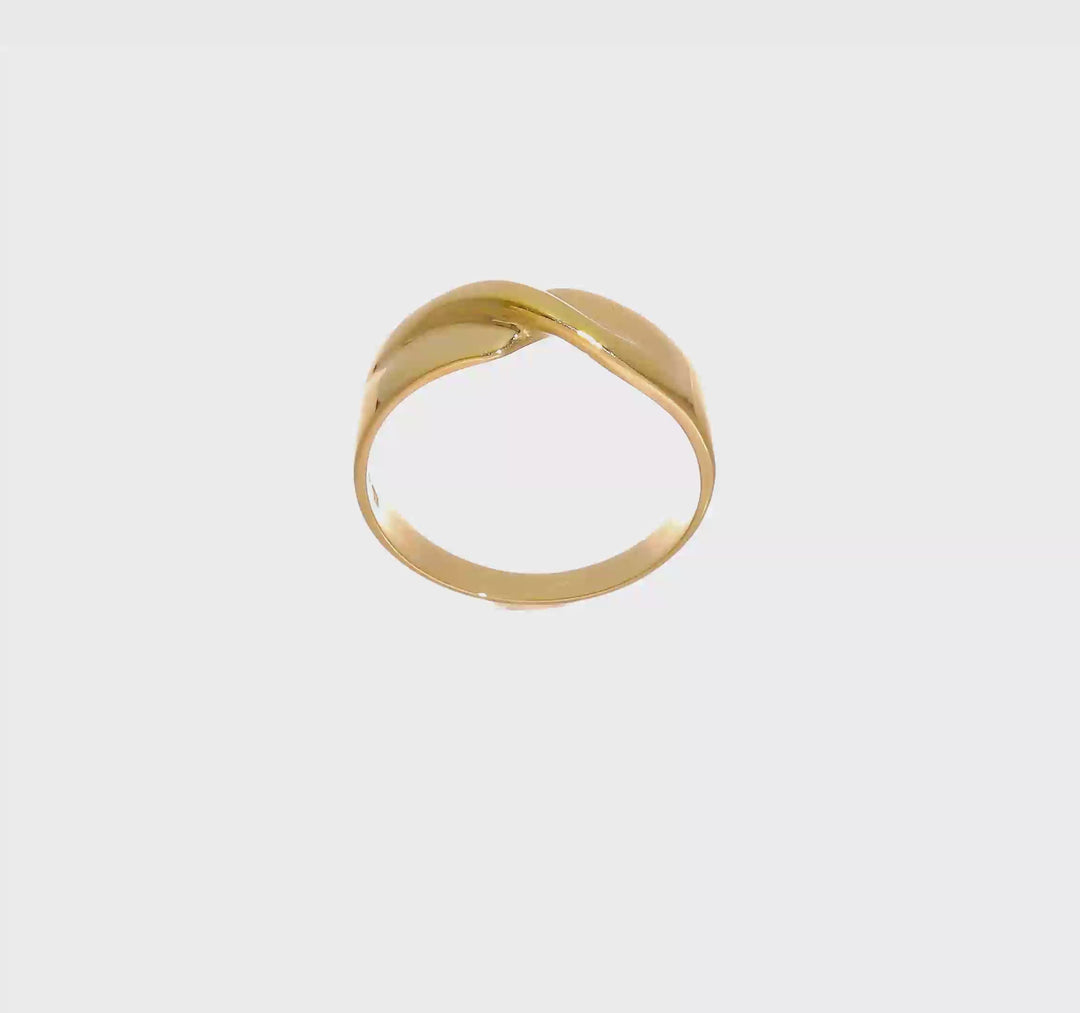 14k Yellow Gold Polished Single Twist Ring, view 7 of 7