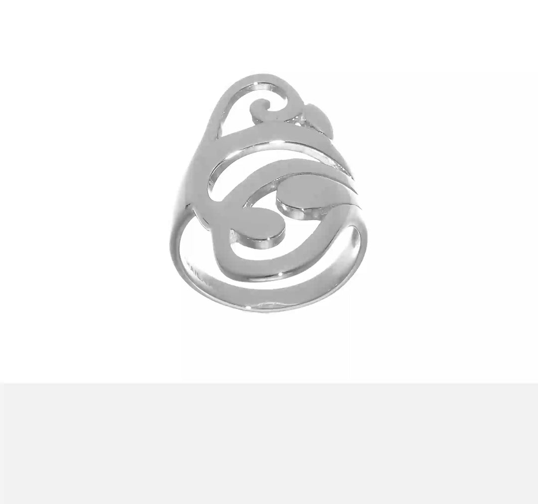 Sterling Silver Scroll Ring, view 7 of 7
