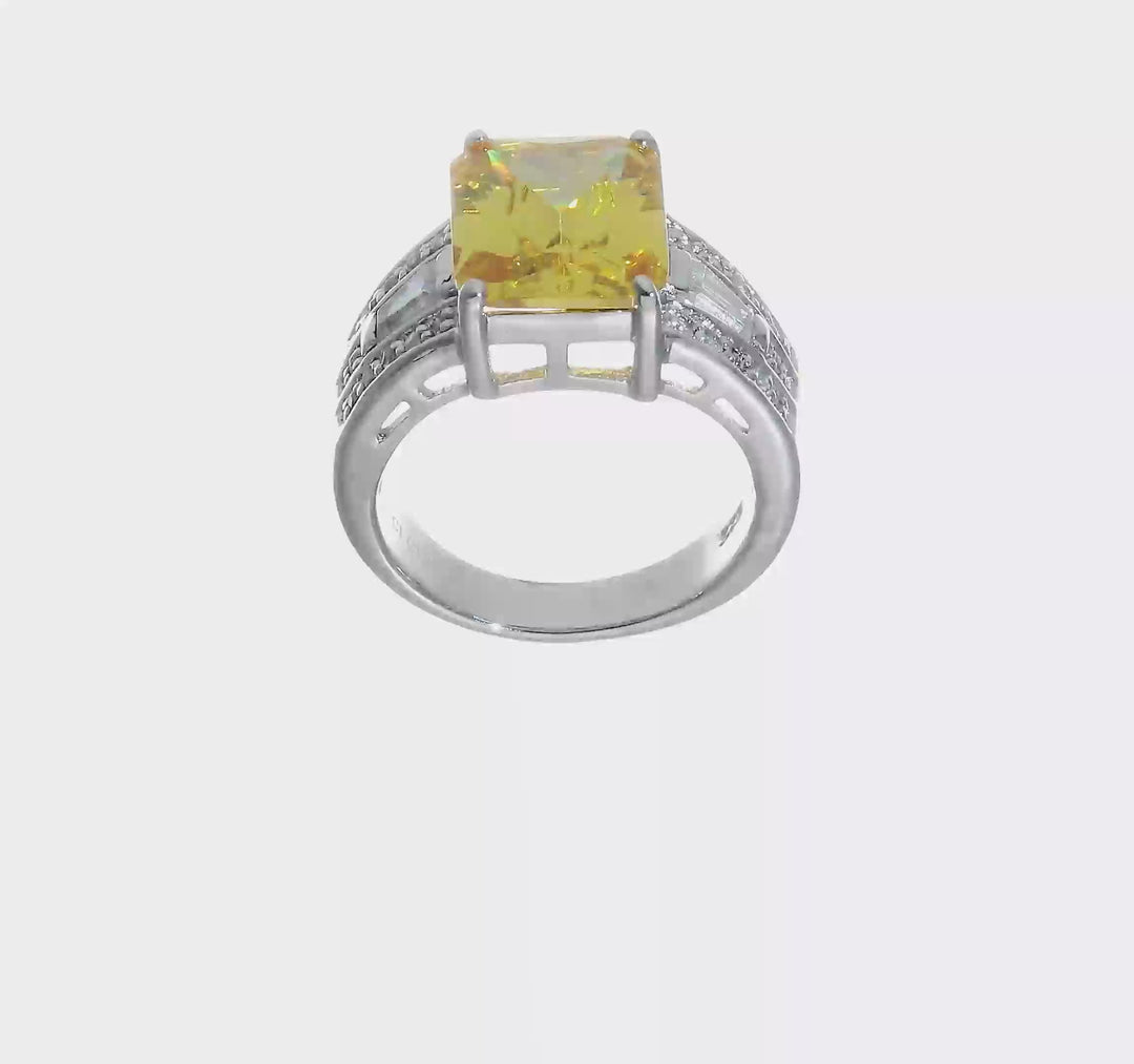 Sterling Silver & Clear CZ Ring, view 7 of 7