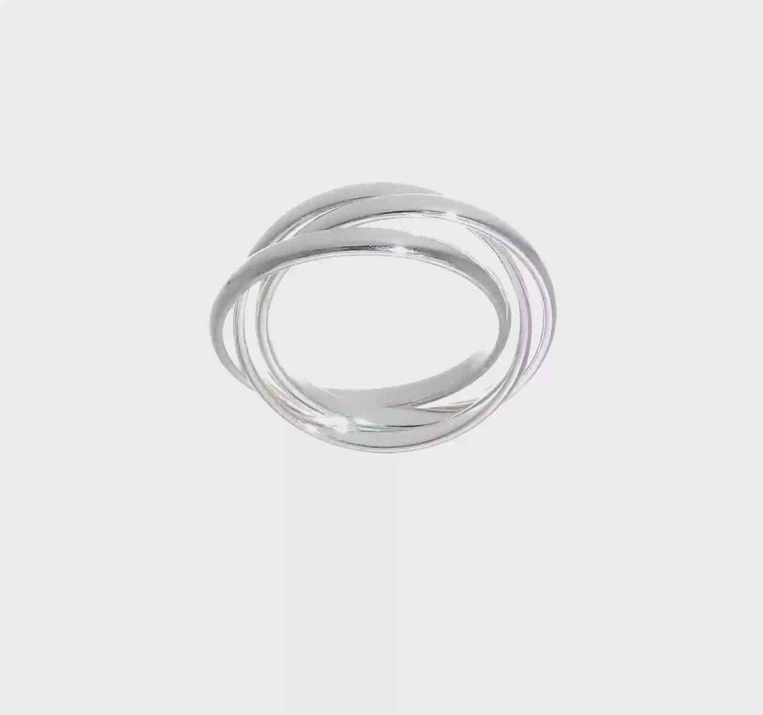 Sterling Silver Triple Intertwining Ring, view 6 of 6