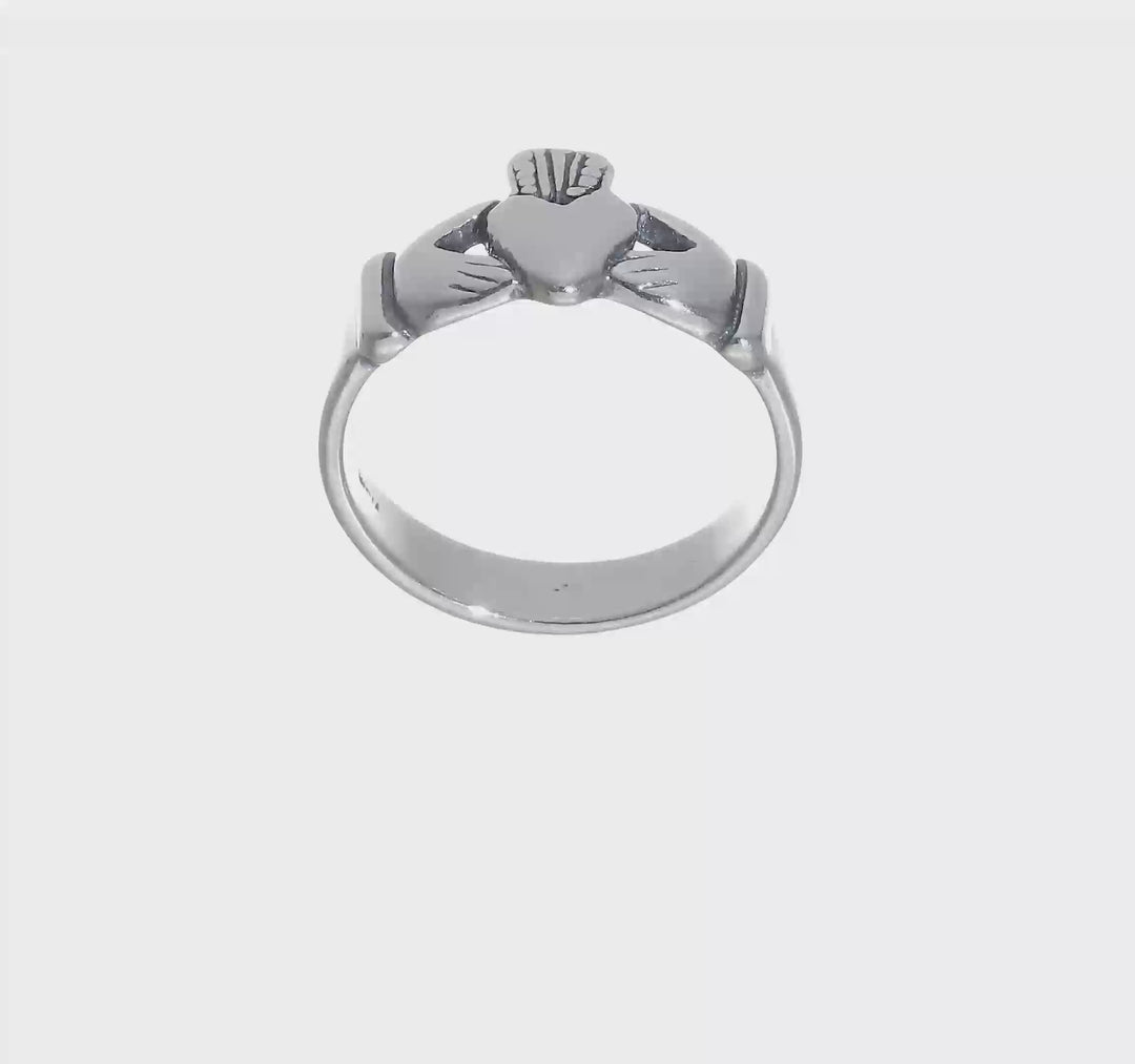 Sterling Silver Claddagh Design Ring, view 7 of 7