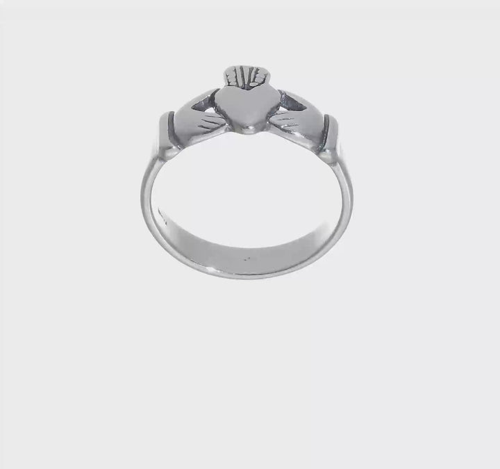 Sterling Silver Claddagh Design Ring, view 7 of 7