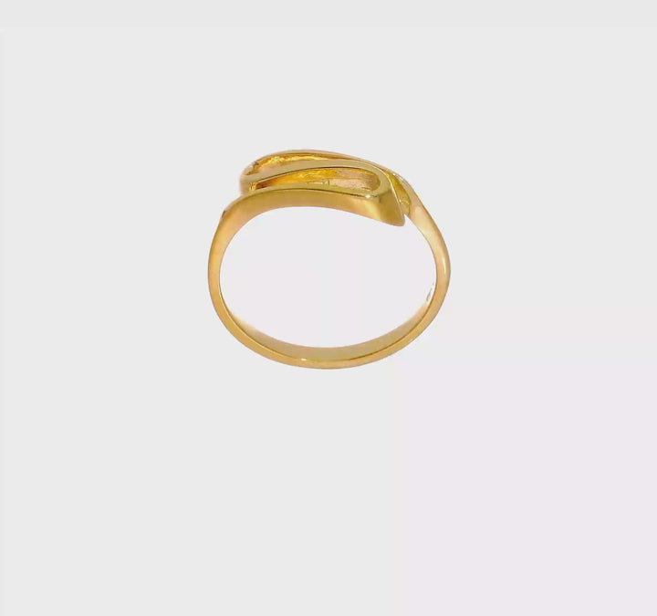14k Yellow Gold Swirl Ring, view 7 of 7