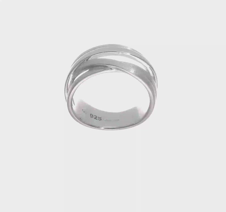 Sterling Silver Brushed Ring, view 7 of 7