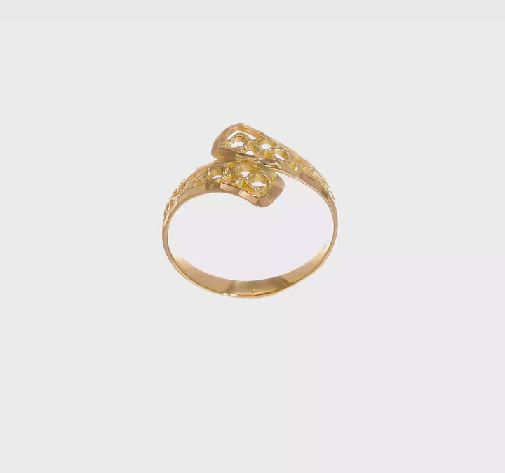 14k Yellow Gold Lacey D.C. By-pass Ring, view 7 of 7