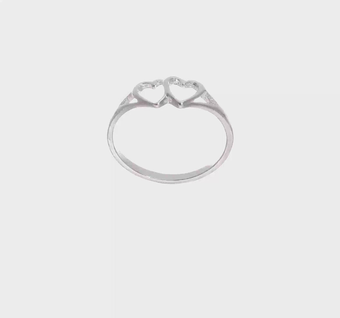 Sterling Silver 2 mm 0.99 g Heart Ring, view 7 of 7