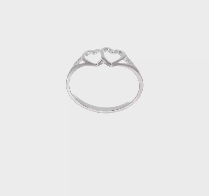 Sterling Silver 2 mm 0.99 g Heart Ring, view 7 of 7