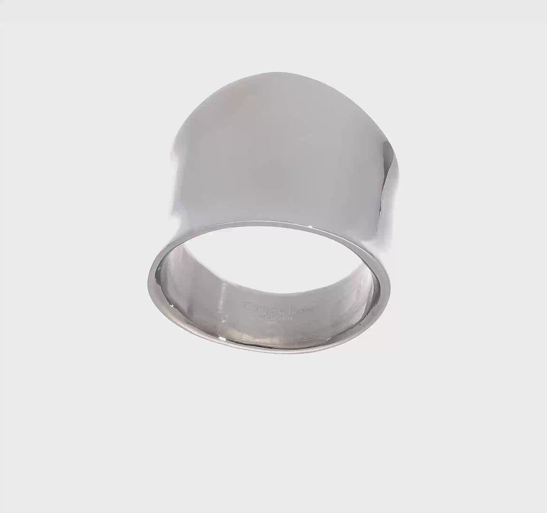 Stainless Steel Chisel Stainless Steel Polished Ring, view 7 of 7