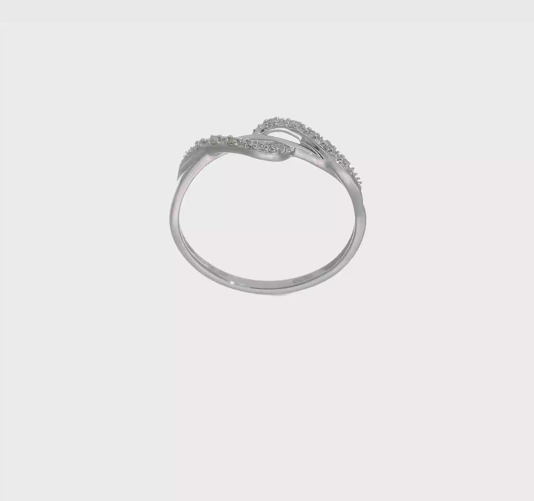 Sterling Silver Diamond Ring, video